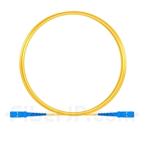2M（7ft）1550nm SC/UPC 低速軸 シングルモード シンプレックス 偏波保持 光パッチケーブル(3.0mm PVC-3.0mm/OFNR)