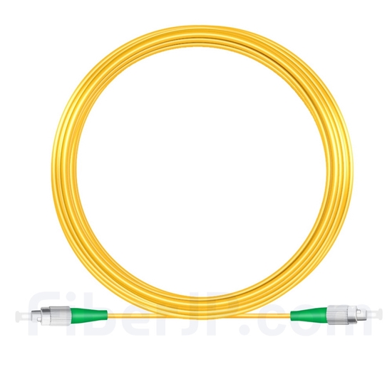 20M（66ft）1310nm FC/APC 低速軸 シングルモード シンプレックス 偏波保持 光パッチケーブル(3.0mm PVC-3.0mm/OFNR)の画像