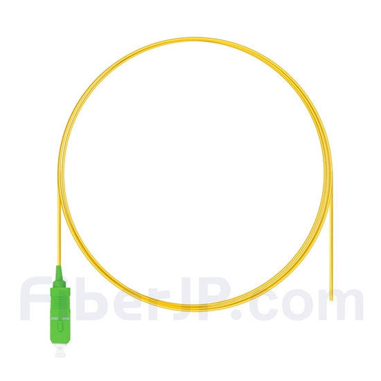1m シンプレックス SC/APC シングルモード 光ファイバピグテール（0.9mm PVCジャケット、9/125）の画像