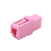 LC/UPC-LC/UPC 10G シンプレックス プラスチック製光ファイバアダプター/嵌合スリーブ(OM4、フランジなし、すみれ色)の画像