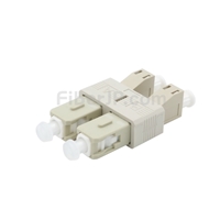 LC/UPCメス-SC/UPCオス デュプレックス プラスチック製光ファイバアダプター（OM1）