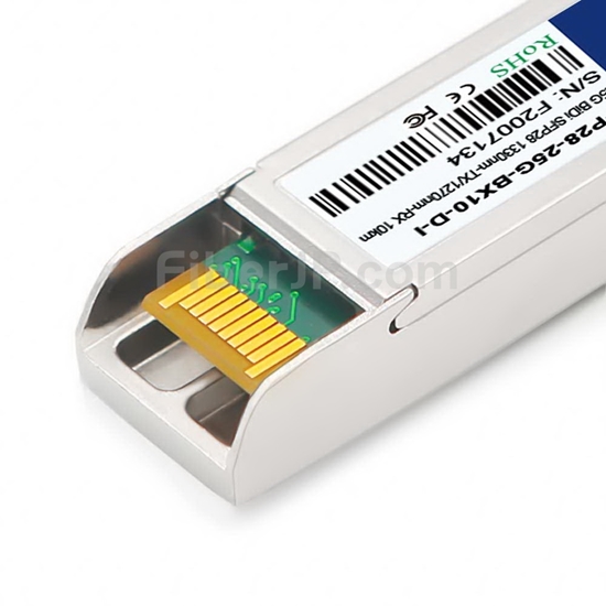 工業用 Cisco SFP-25GBX-D-10-I互換 25GBASE-BX10-D SFP28モジュール（1330nm-TX/1270nm-RX 10km DOM）の画像